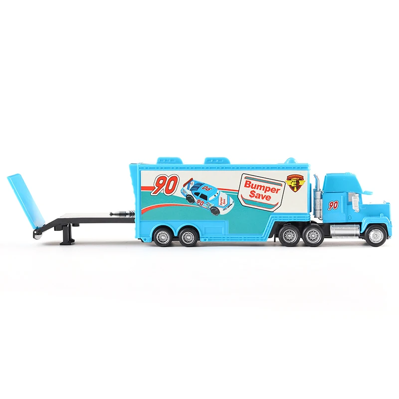 Disney Pixar Cars Trucks With Car Mack Truck Lightning McQueen Racing Toy 1/55 Ratio Die Casting Ramirez Model Children\'s Gifts