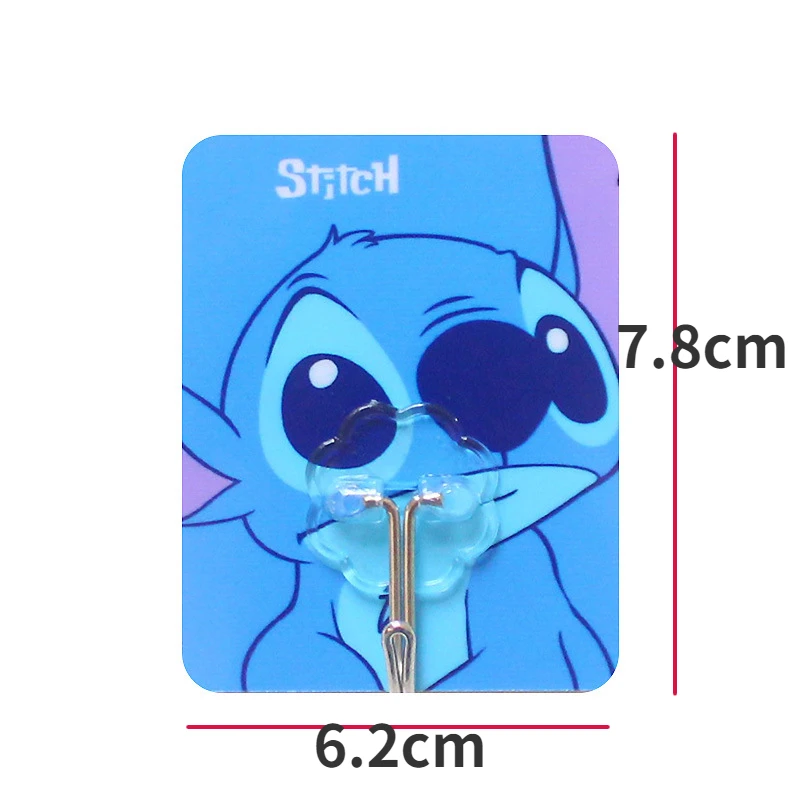 Disney Stitch Cartoon Sticky Hooks Anime Hooks Strong Adhesive Stickers Wall Hooks Winnie Home Decor Wall Traceless Hook Storag