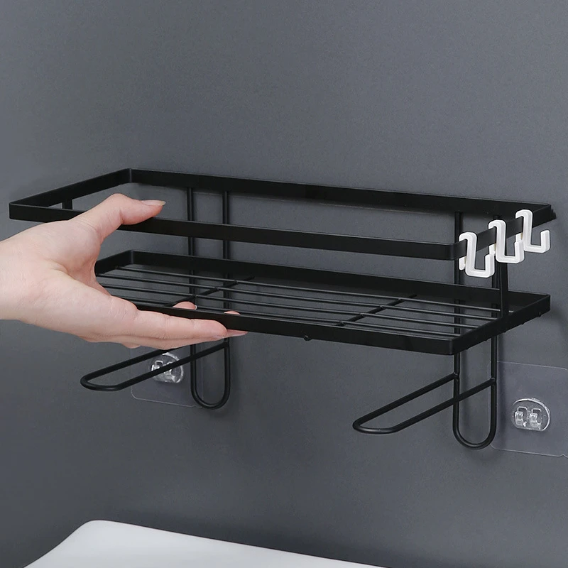 1pcs Bathroom Accessories Shelf Above The Toilet Tank Wrought Iron Toilet Punch-free Multi-functional Storage Rack Toilet Shelf