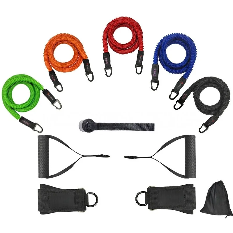

11 Pieces Resistance Band Set Latex Tube Pull Rope Indoor Fitness Workout Equipment