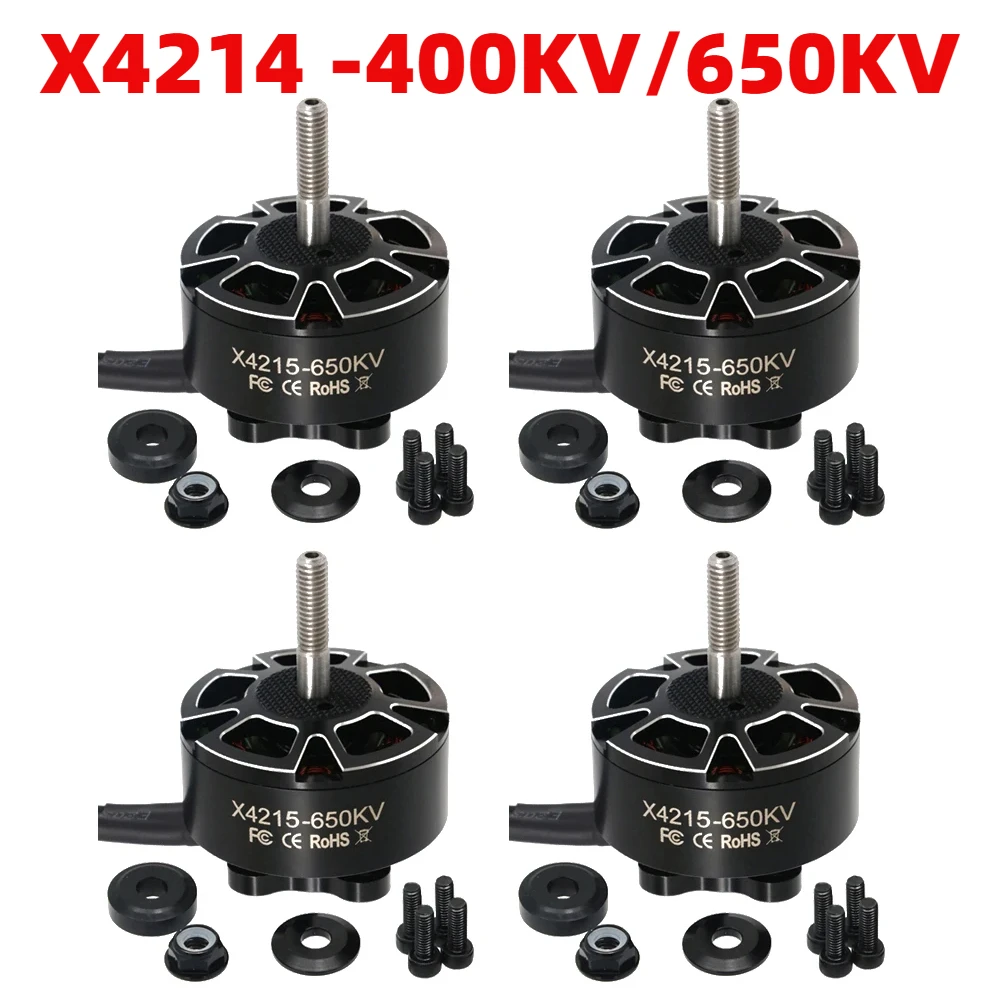 

4pcs/lot NEW X4215 4214 4215 KV400 8S / KV650 6S Brushless Motor 6mm Shaft For RC FPV Drone Parts Accessories