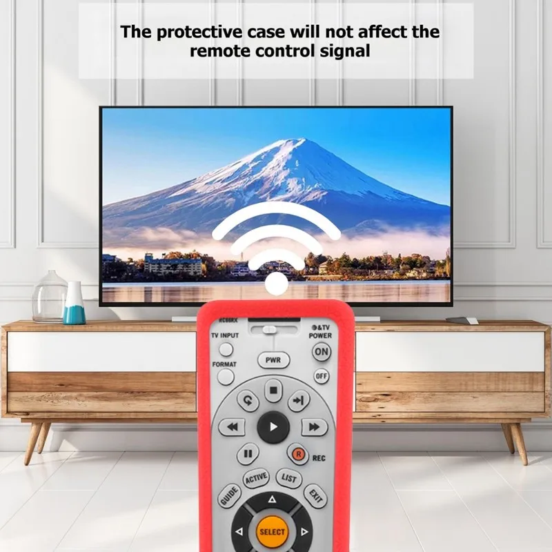 AINY-Protective Case For Directv RC65R RC66RX 4 HDTV Receiver Anti-Slip & Shockproof Silicone Cover (Red)