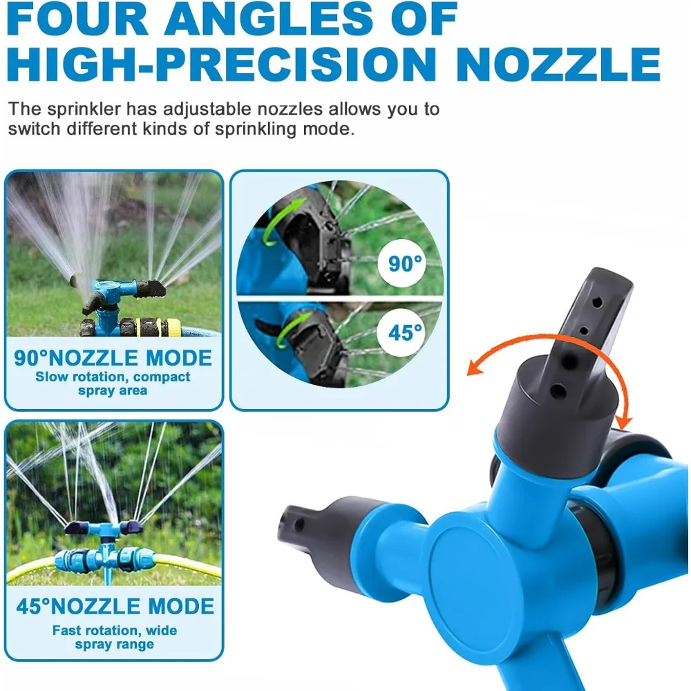 Спринклеры для газона, спринклер для садовой воды для двора, спринклер для газона, вращающийся на 360 градусов для покрытия большой площади во дворе, садовый sp