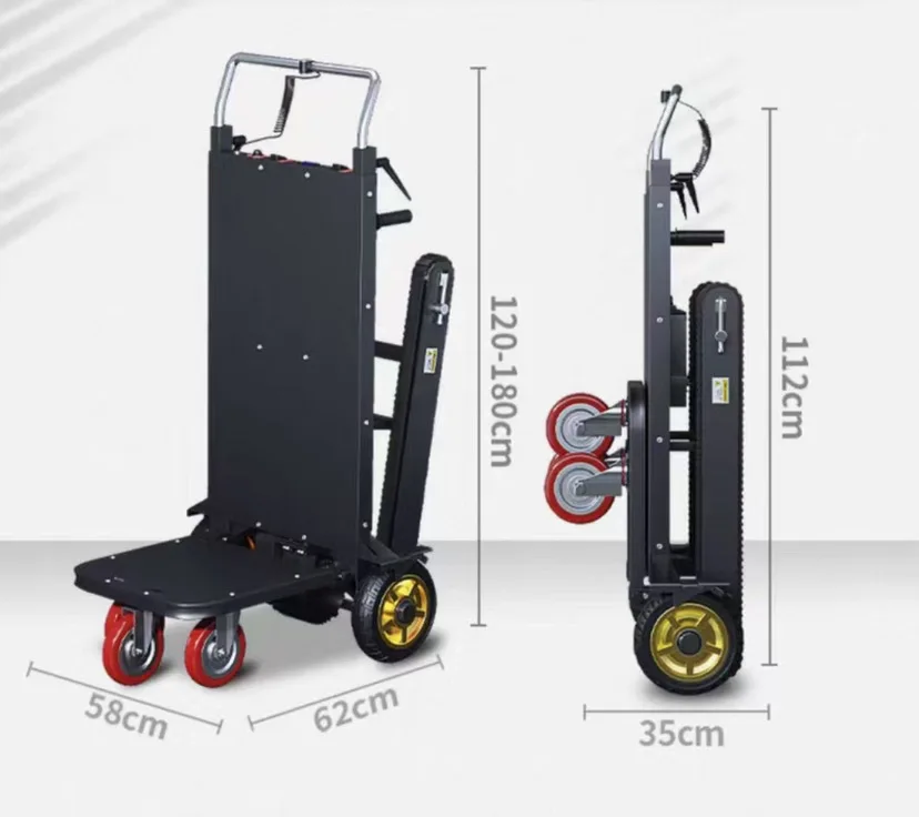 400KG Climbing Stairs Crawler Handcart  Cargo Transporting Trolley