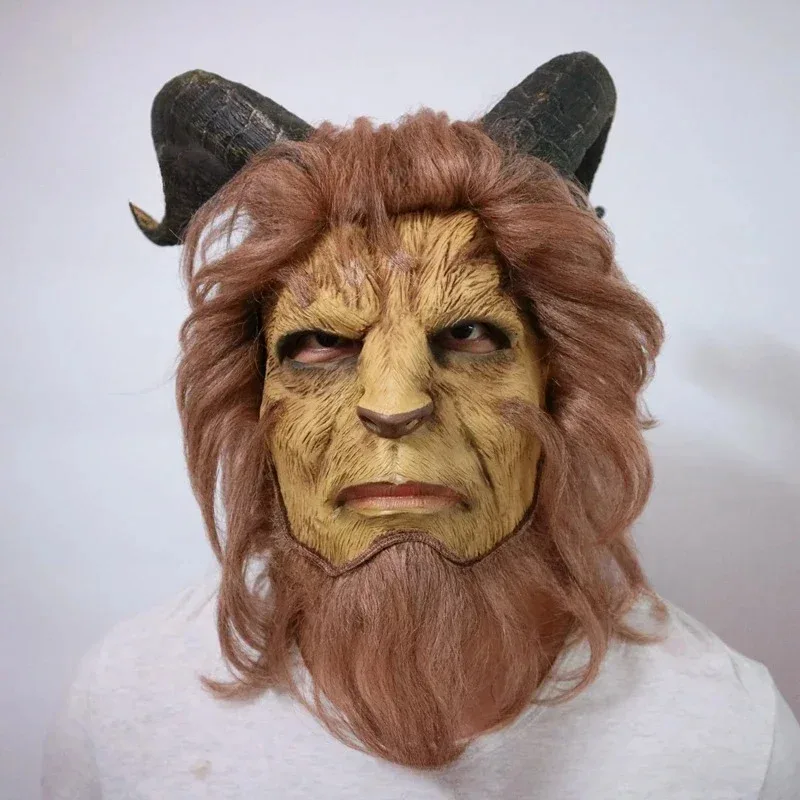 

The Beast Mask Prince Cosplay Horror Beast Costume Mask Halloween Props for Carnival Party Cosplay Horror Beast Costume Mask