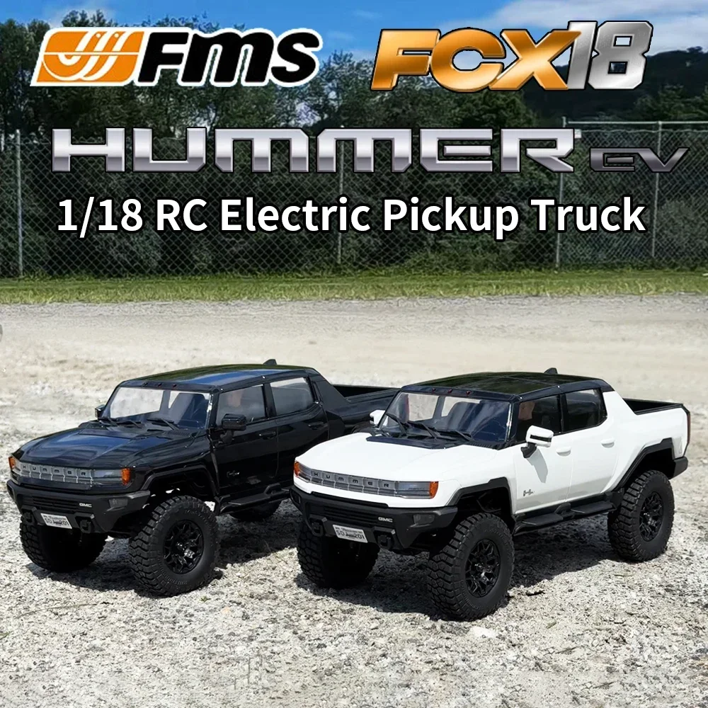 

1/18 FMS FCX18 Hummer EV Pickup Truck Car RTR Alloy RC Model for FMS Off-Road Climbing Vehicle Remote Control Car