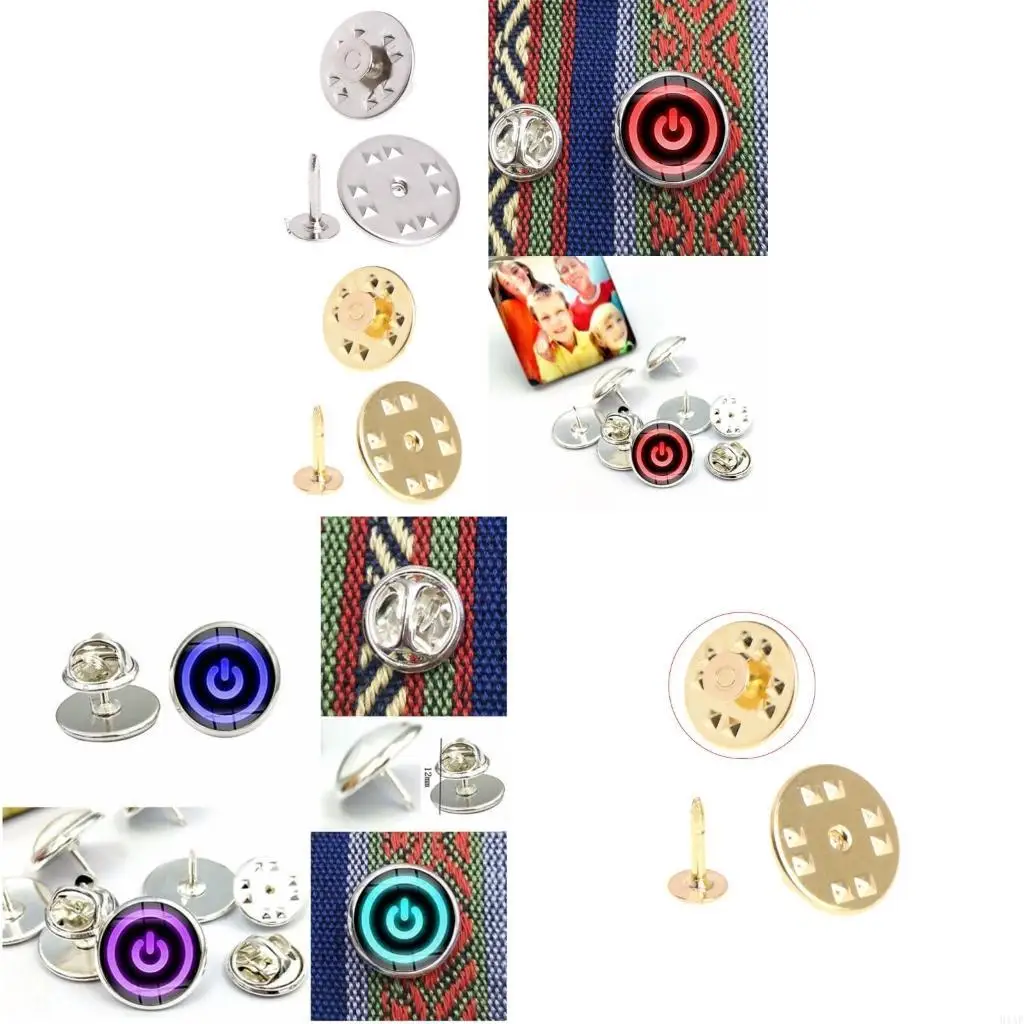 91AF 100 Pcs/Set Tie Tack Clutch Pin Brass Round for Butterfly Clutch Tie Tacks Pin Back Replacement for DIY Jewelry Making C