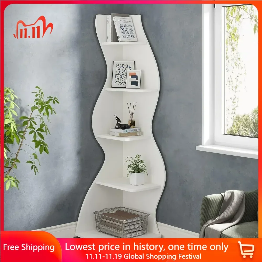 

book shelves,5-Tier,Corner Shelf,for Living Room, Home Office,book shelfs