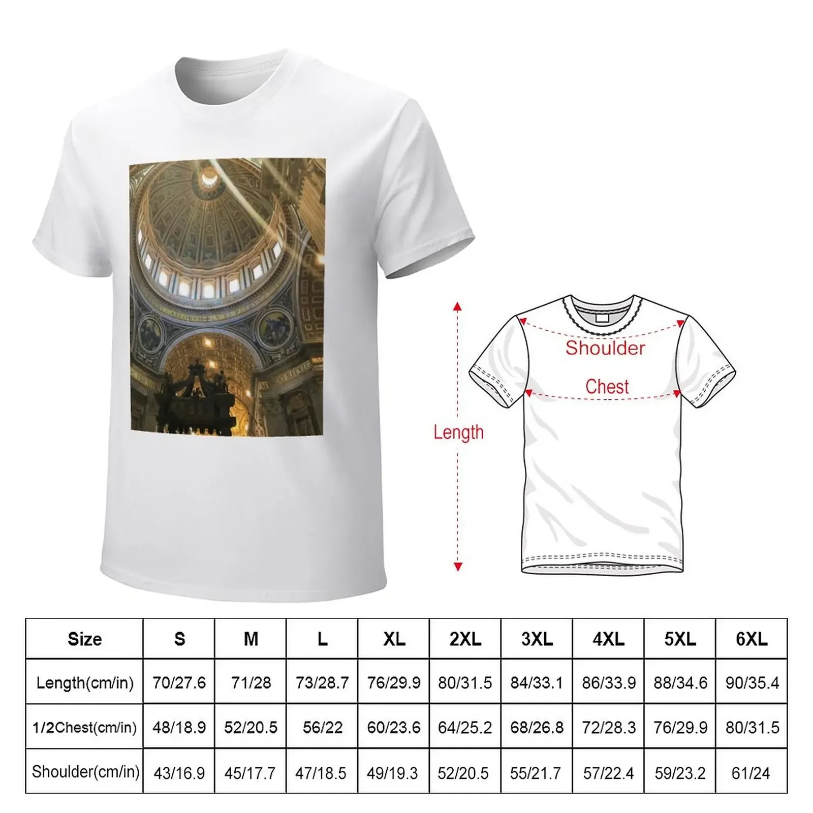 Dome of St. Peter's Basilica Vatican T-Shirt Aesthetic clothing Short sleeve tee t shirts men