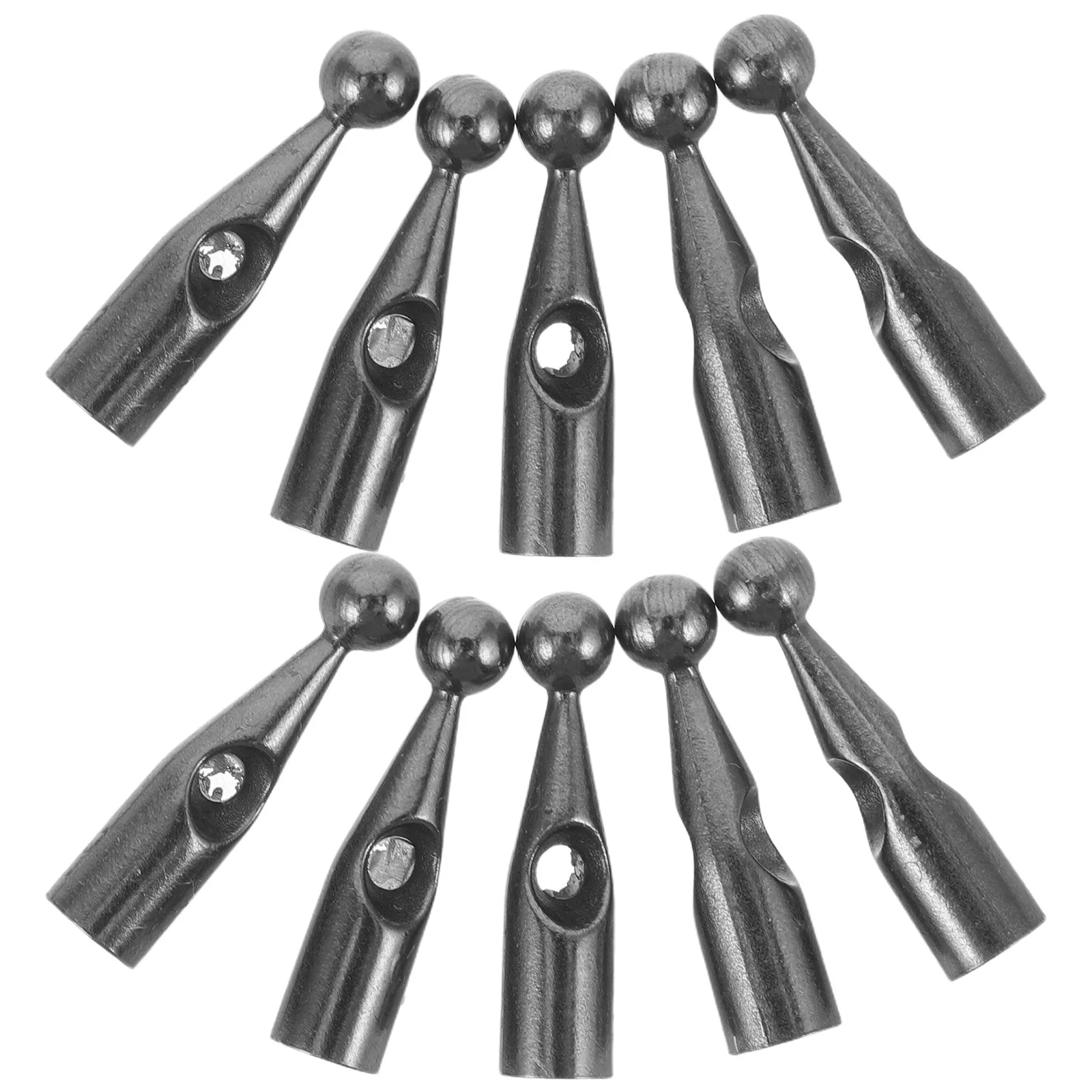 

10Pcs Black Metal Umbrella Tail Beads Replacement Parts Folding Umbrella Tip Caps Rain Parasol Accessories Canopy Covers