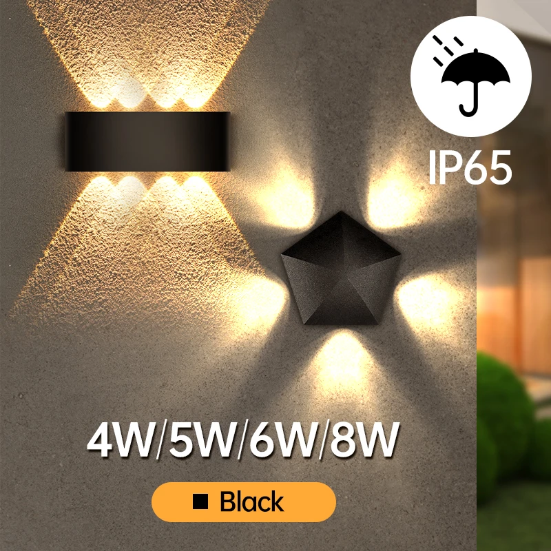 

Led Outdoor Wall Light Waterproof 8/6/5/4W C85-265V Wall Lamp For House Outdoor Garden Wall Lights Fixture Indoor Home Decor