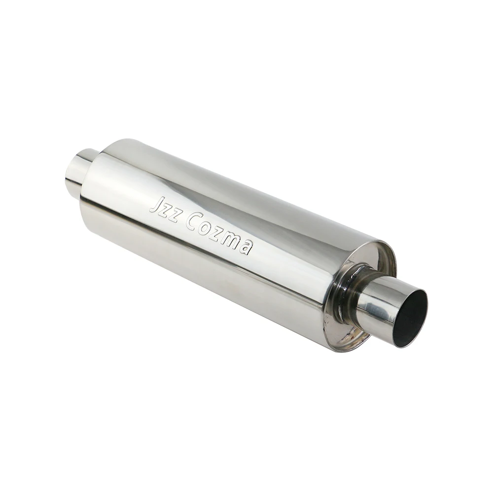 Stainless Steel chrome Exhaust middle Muffler Silence  2'' 2.5'' Straight Resonator Car Muffler Pipe