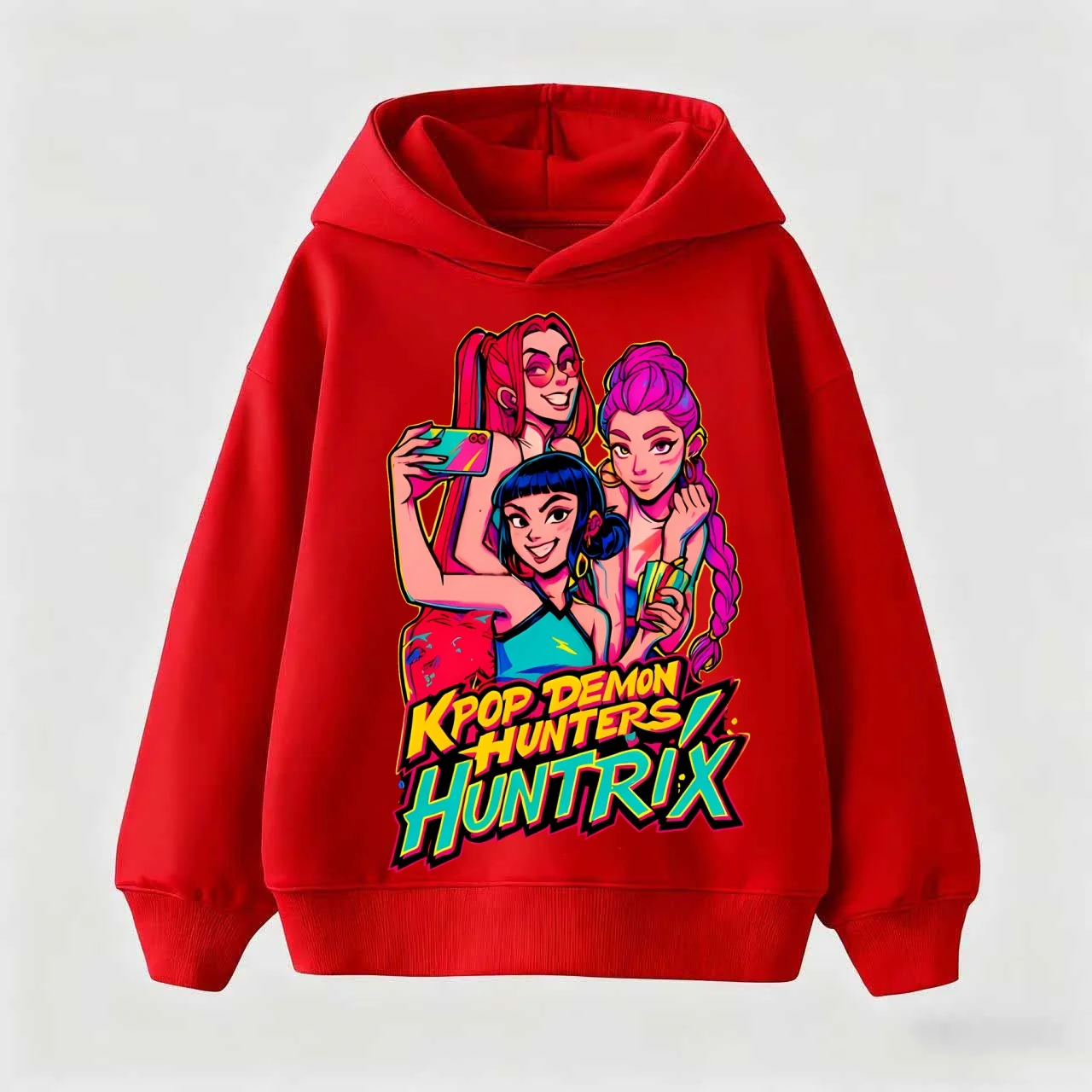 

KPop Demon Hunter Huntrix Children's Sweatshirt Autumn New Boys Girls Fashion Street Pullover Children's Clothing