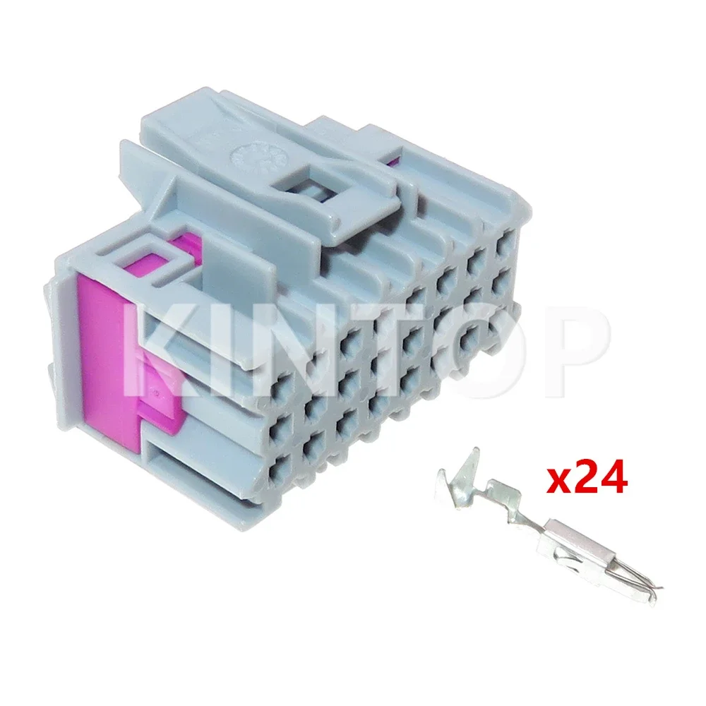 

1 комплект, 24-контактный блок переменного тока в сборе, серый пластиковый корпус, незапечатанный адаптер, автомобильный провод, кабельный разъем, автомобильная сменная розетка