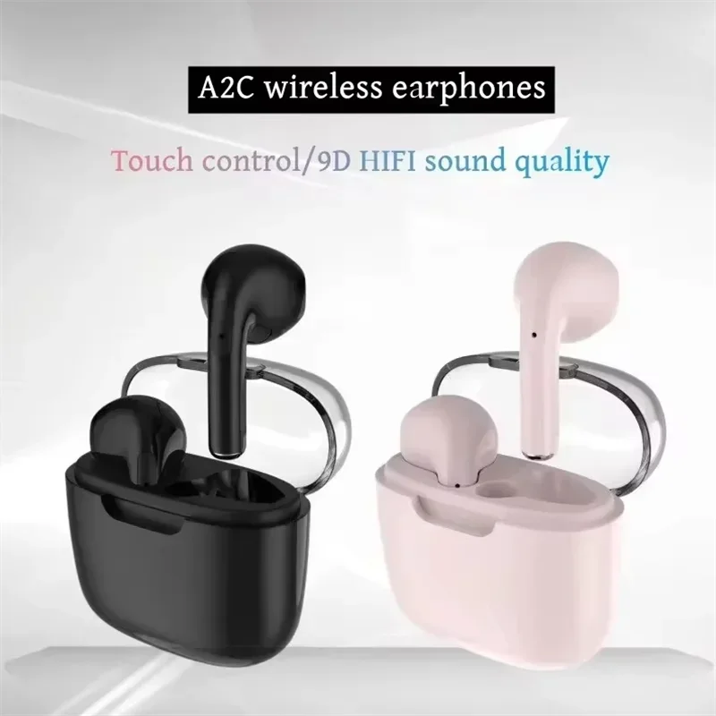 A2C صحيح سماعة لاسلكية تعمل بالبلوتوث سماعة بكلتا الأذنين الصغيرة في سماعات الأذن الرياضة ستيريو باس سماعات أذن TWS أحدث سماعات أذن رياضية للهواتف #2