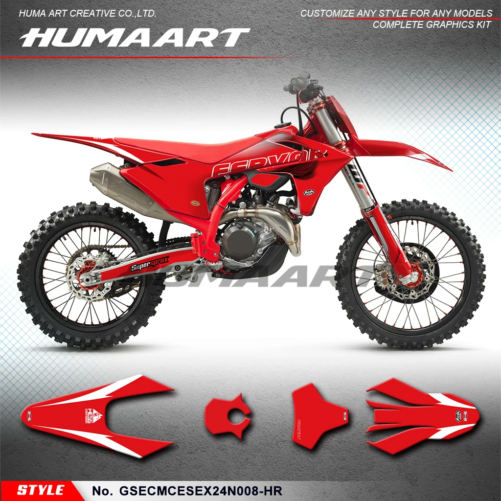 HUMAART Off-Road Graphics Custom Vinyl Decal Sticker for EC MC EX ES 2024, GSECMCESEX24N008-HR