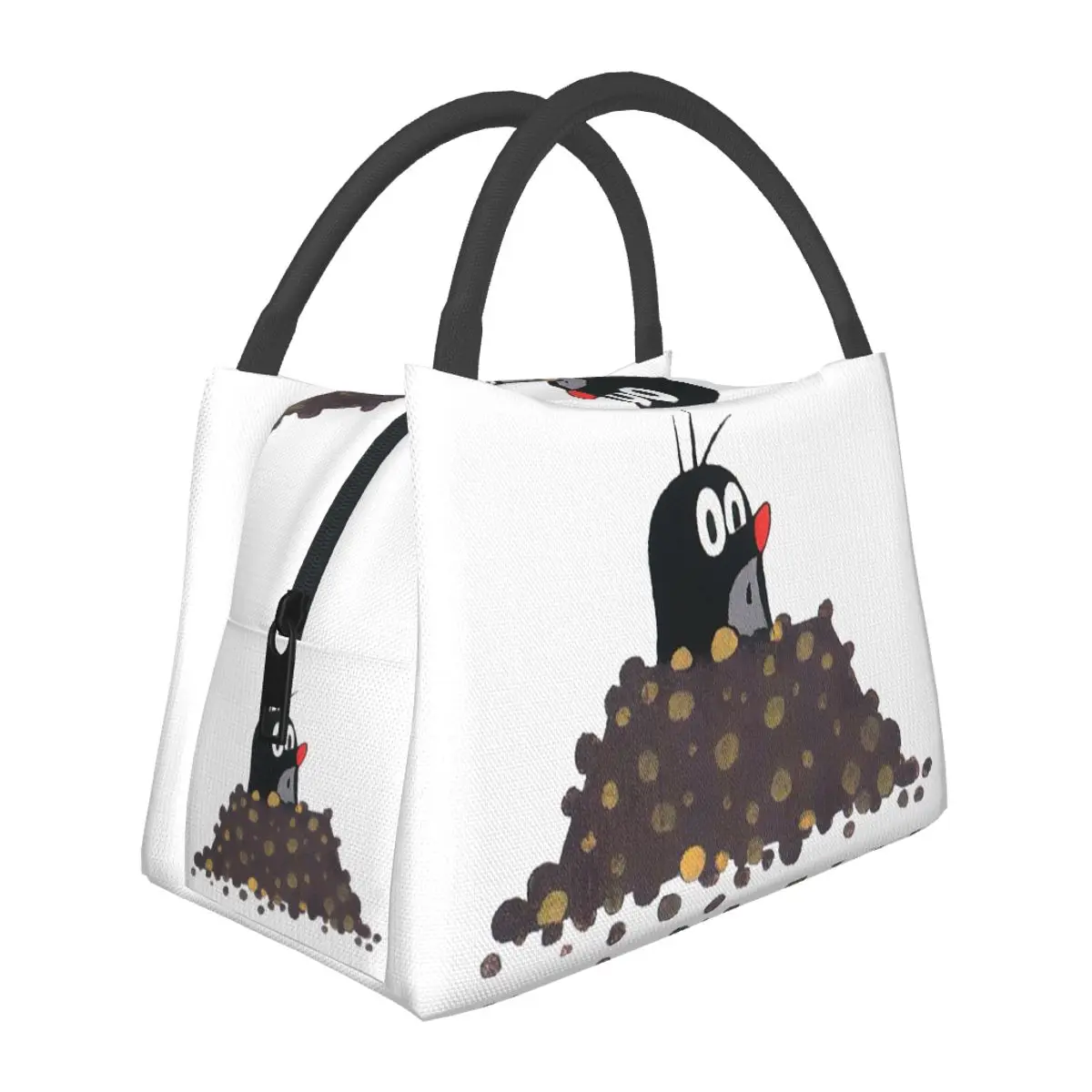Mole Happy Krtek Insulated Lunch Bag for School Picnic Storage Food Boxes Leakproof Container Cooler Thermal Lunch Box Tote