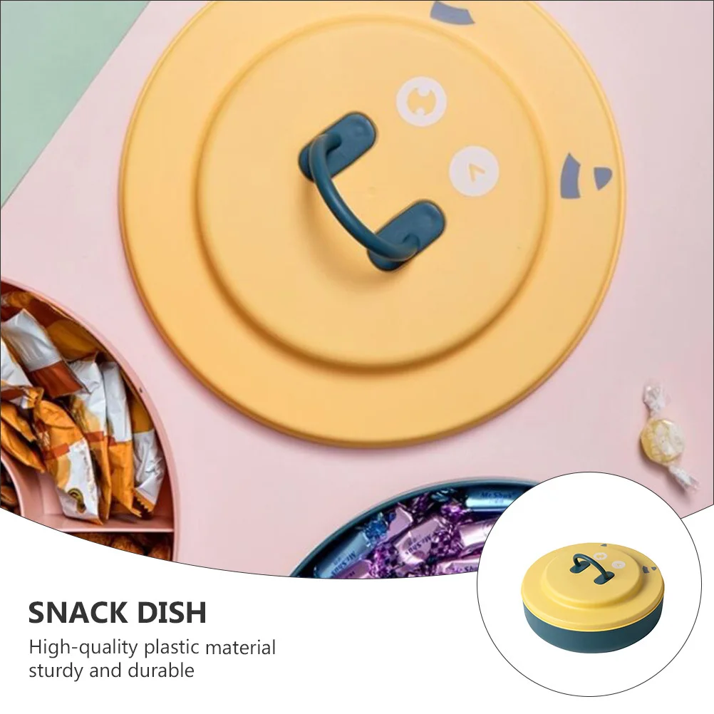 

1pc Candy Tray Storage Compartment Melon Box Snack Tray Dish Plastic Nut Plate Melon Box Kitchen Organizer