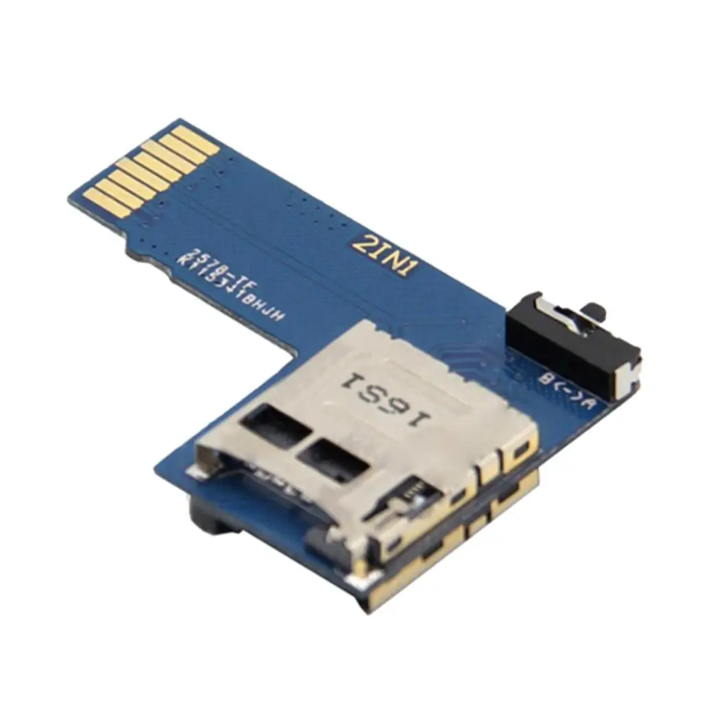 

Двойной адаптер для карт памяти TF, синий пластиковый модуль-адаптер SD для Raspberry Pi 4 Model B, для самостоятельной сборки