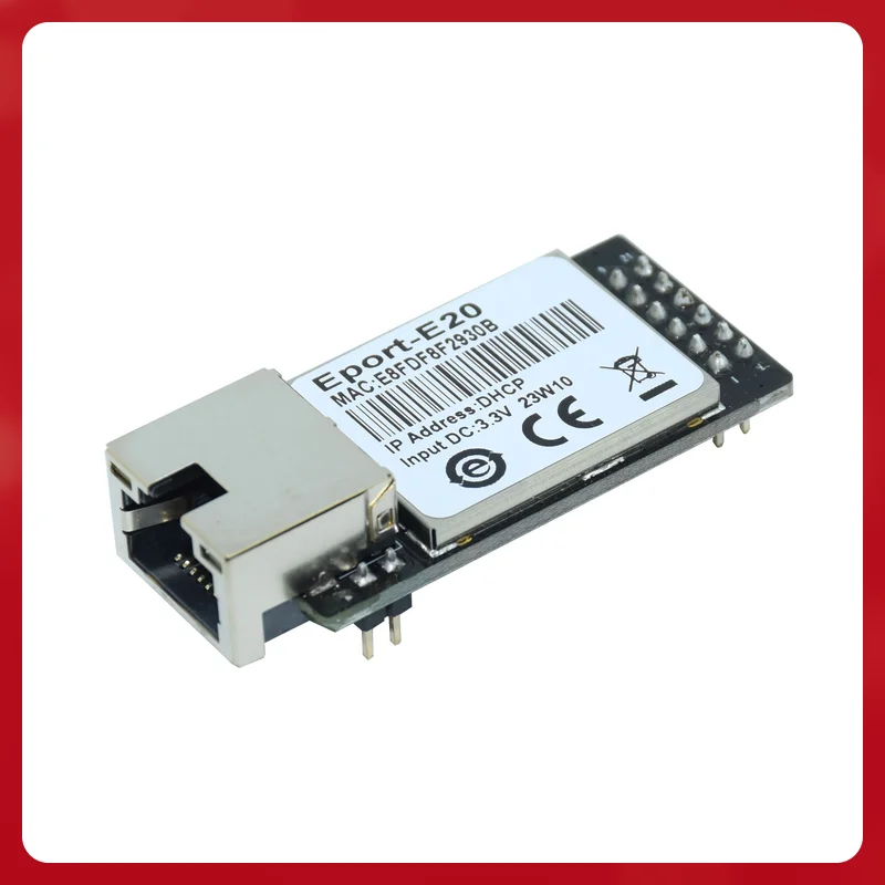 Real Eport-E20 Network Server Port  3.3v TTL Serial To Ethernet Embedded Module IOT Device Support DHCP TCP IP Telnet Modbus TCP