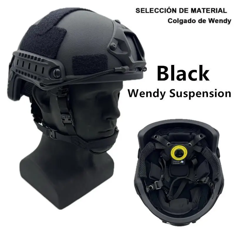 Casco táctico Kevla balístico ACH de corte alto, alta calidad, NIJ IIIA, FAST Wendy\'s Suspension Pad, casco balístico