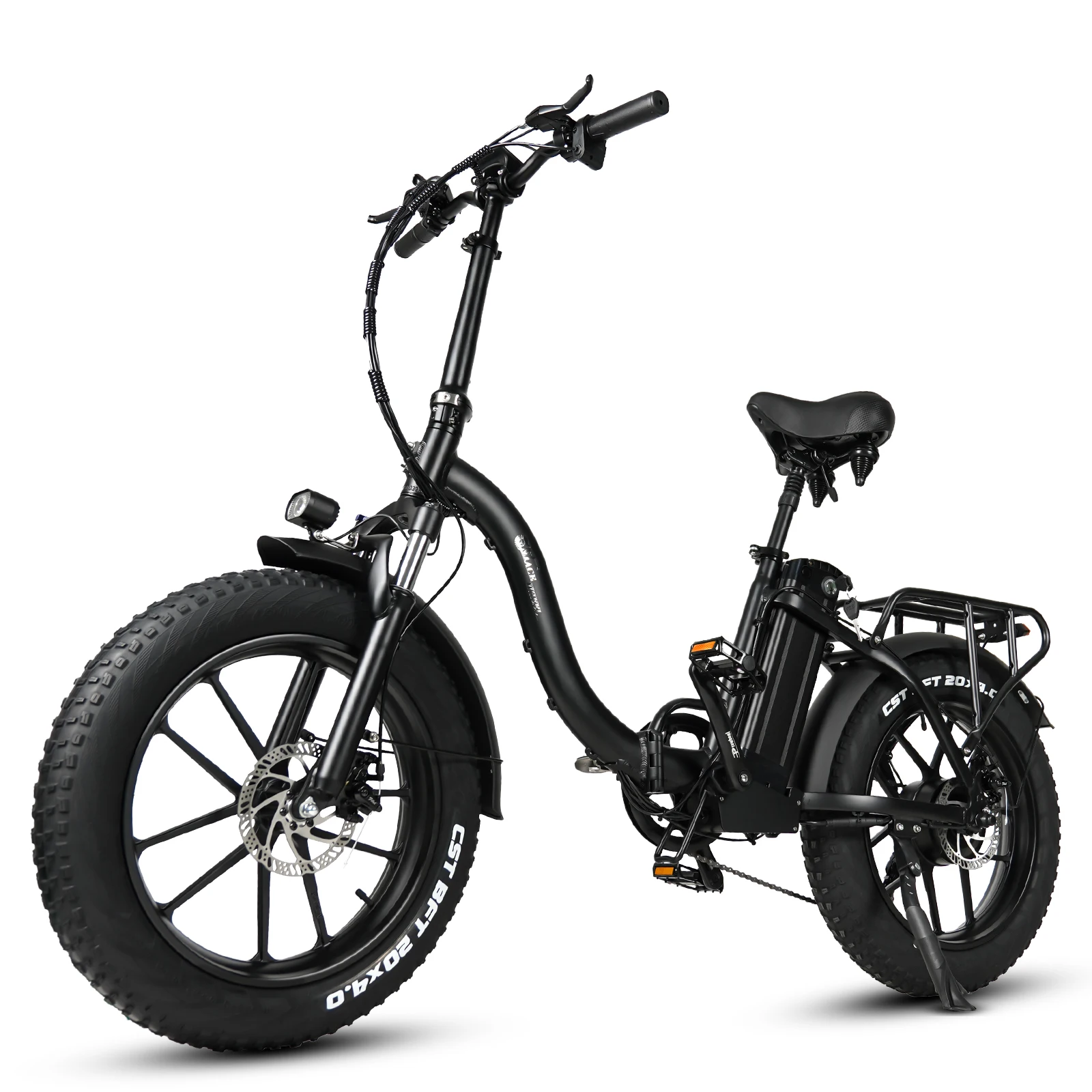 

500W Folding Electric Bike 48V 18AH 20" Fat Tire Electric Bike for Adults Adult Electric Bicycles for Commute Beach Snow