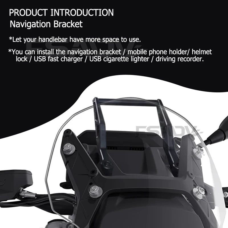 Für BMW R1300GS Motorrad Zubehör GPS Platte Halterung Anzupassen Halter R1300 GS R1300 GS R 1300 GS 2023 2024 Navigation Halterung