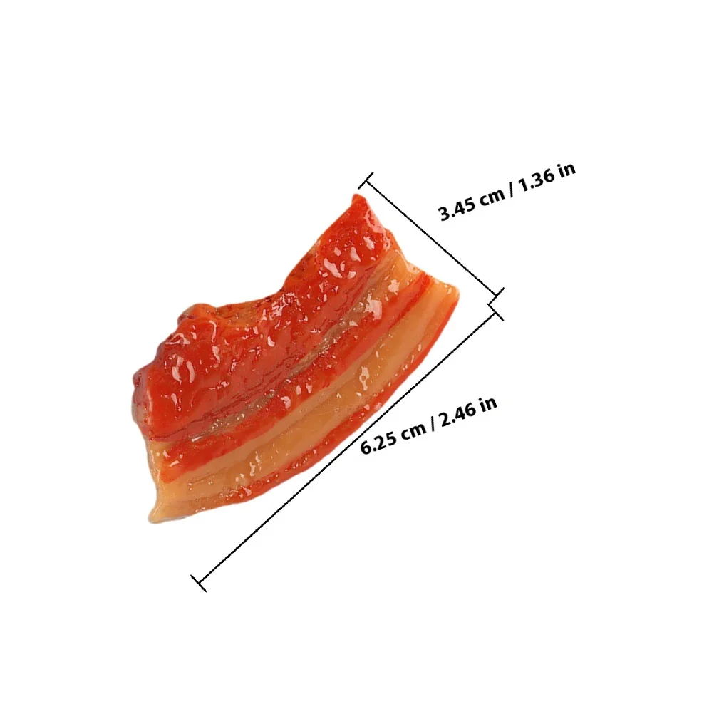 6 قطعة محاكاة اللحوم وهمية واقعية الديكور الاصطناعي الغذاء الدعامة المطبخ عرض حفلة صور لحم الخنزير زخرفة #6