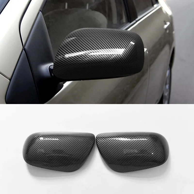 

For Toyota vios XP40 2002-2006 NCP42, black carbon fiber rearview mirror cover replacement buckle mirror housing 2003 2004 2005