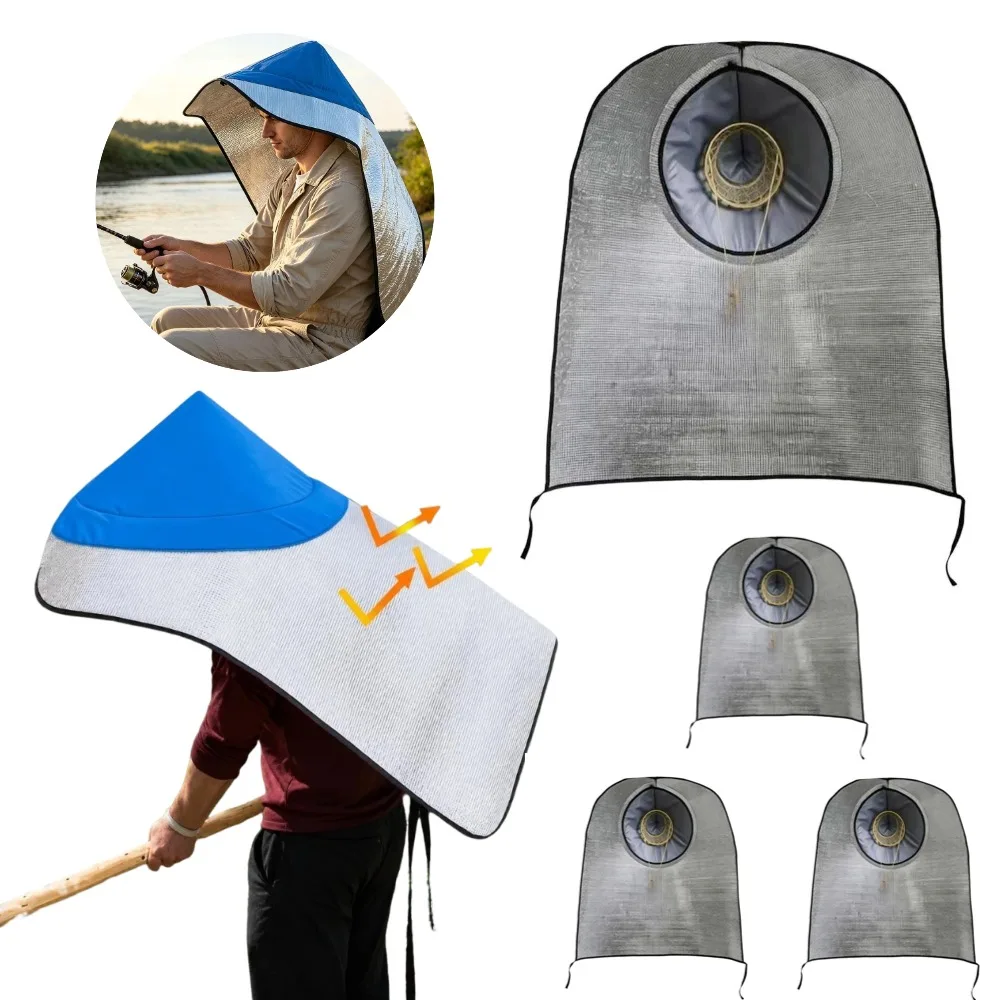 Sunshade Hat For Fishing Wide Brim Sun Protection Umbrella Cap Rainproof Breathable Heat Insulation Sun Visor Hats For Outdoor