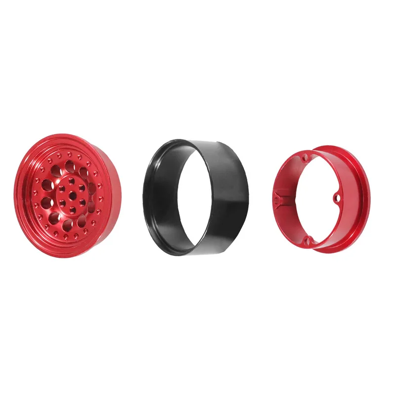 5mm Hex 40*17mm Alloy Beadlock Wheels for MANGNIU MN82S MND90 MN99S MN78 1/12 RC Crawler Metal Locking Rims Upgrade Parts