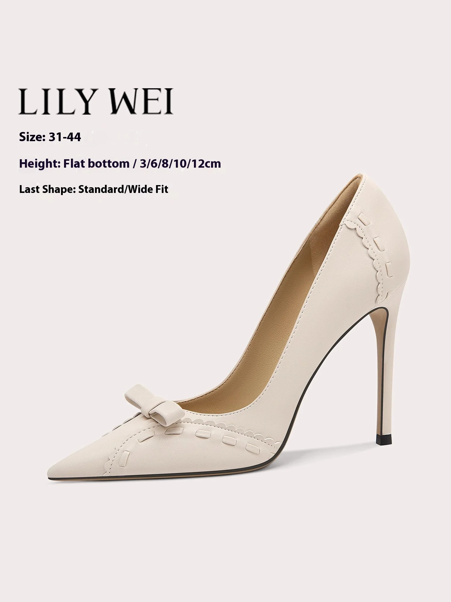 

Spring new shallow bow minimalist intellectual flat shoes thin high-heeled waterproof platform large size small size women shoes