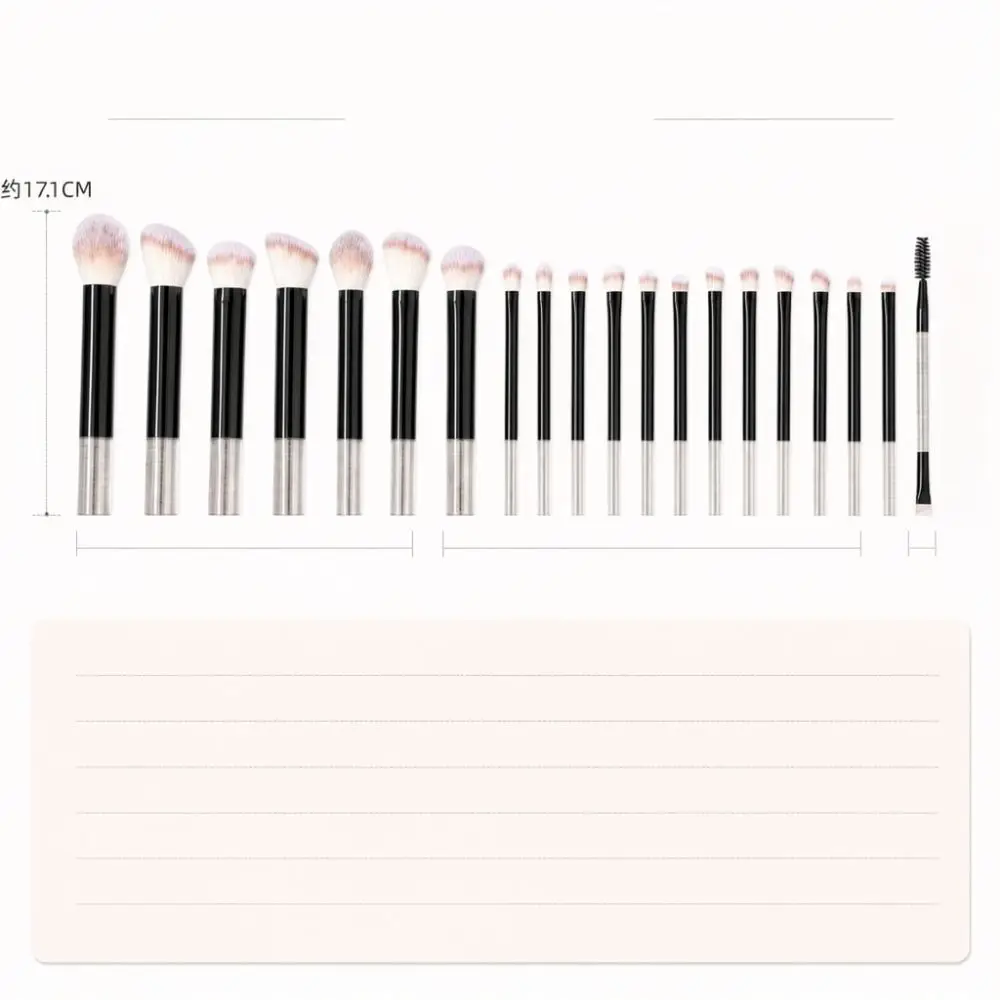 Complete Beauty Brush Collection Synthetic Hair Foundation Powder Blush Contour Eyeshadow Eyebrow Cosmetic Tool Set