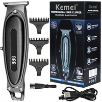 Kemei 1945 LCD Powerful Barber Shop Hair Trimmer For Men Electric Beard Trimmer Rechargeable Clipper Hair Cutting Machine