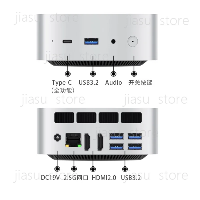 12th Gen i3 Compact Mini PC WiFi6 2.5G Network Port Cloud Terminal AI Local Server