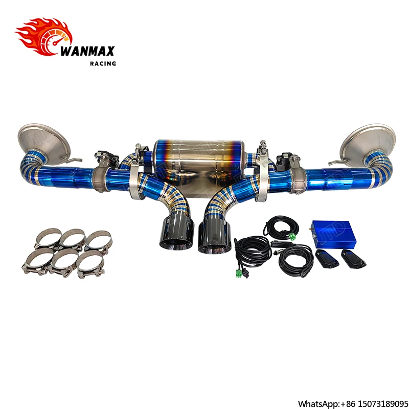 

ST Approved Titanium Exhaust for 992 GT3 RS Valved Muffler with Tips