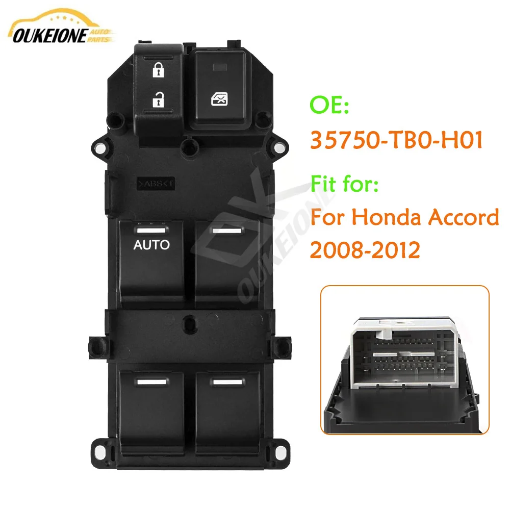

35750-TB0-H01 Front Left Electric Power Window Control Switch for Honda Accord 2008 2009 2010 2011 2012 33+4Pins 35750TB0H01