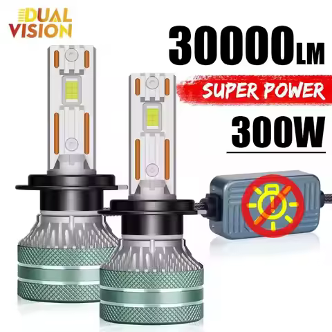 H7 LED Car Headlights bulb H3 H4 H11 H8 H1 H9 HB3 9005 9006 9012 Auto Lamp 12PCS 9570 CSP Turbo Fan Canbus Decoder 12V 12V 6000K