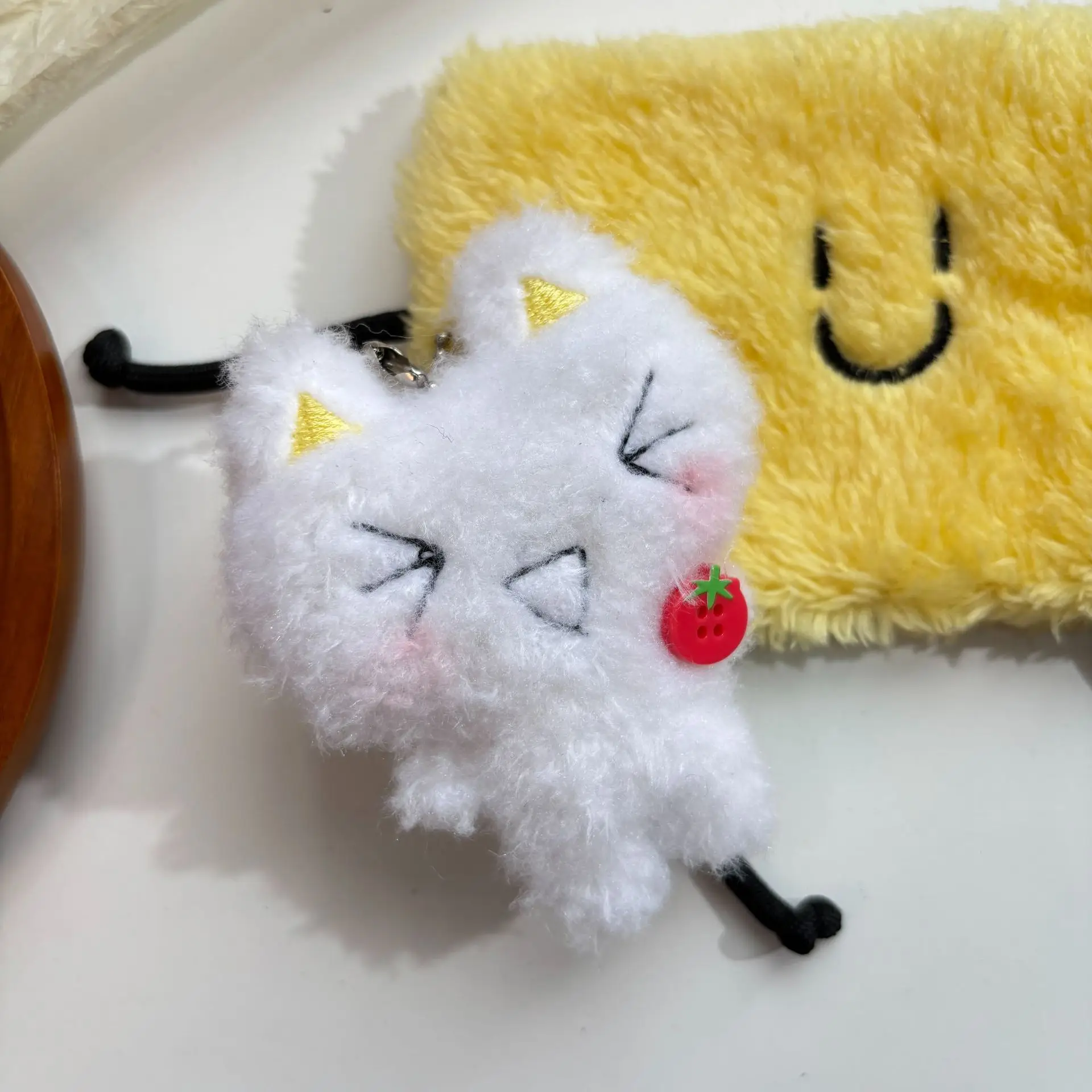 Cute Mini Cartoon Plush Cat Pendant School Cute Doll Hanging Bag Key Chain Chain Chain Gift Plush Toy Cute Decorative Props