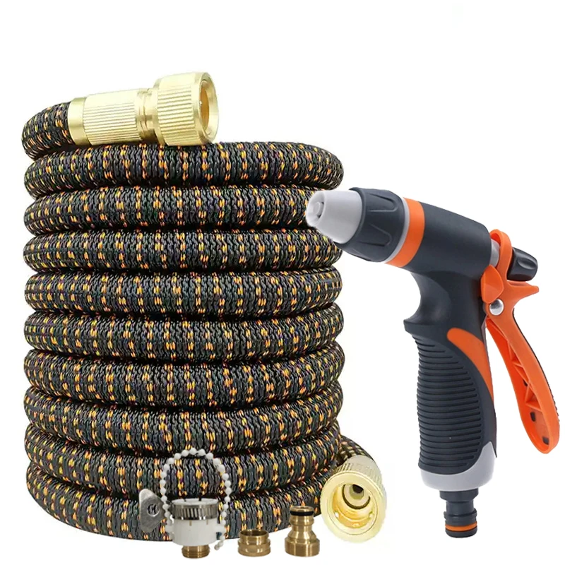 25FT-125FT Expandable Garden Hose, High-Pressure Spray Gun, TPE Hose, No Twist, Garden Water Pipe, Car Wash Supplies