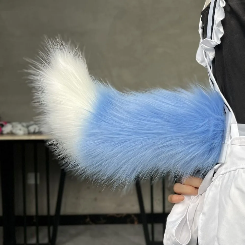 Transparent Belt Electric Furry Tail Movable Tail Moving & Shaking Cosplay Tail Cute Interactive Adjustable Cat Tail Halloween