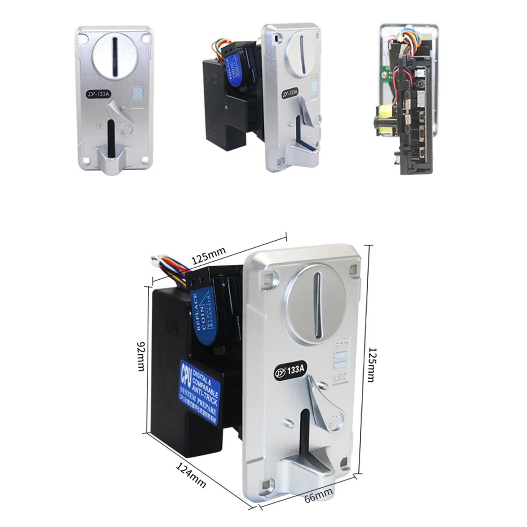 Aceptador de monedas JY133A CPU, Selector de monedas Arcade para máquina expendedora, intercambio de boletos de juego Arcade