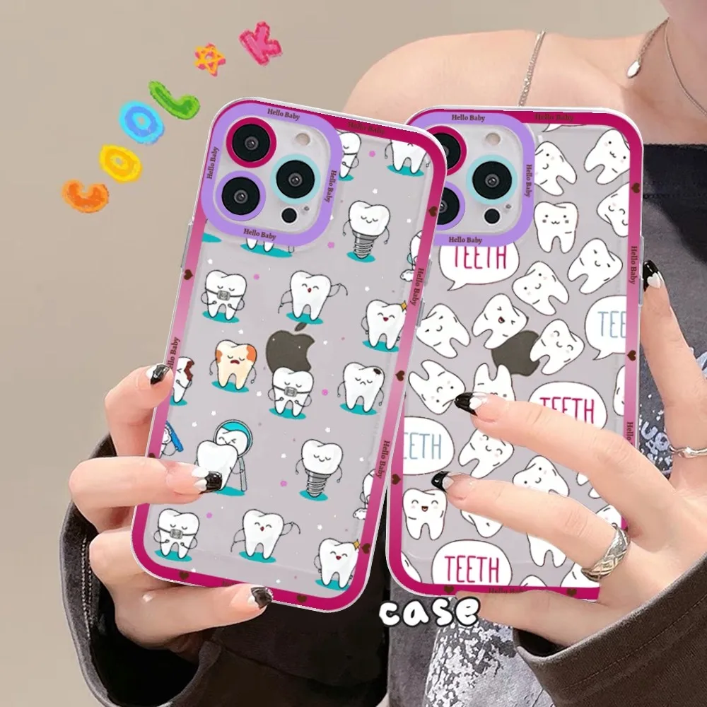 Dentist Tooth Phone Case For iPhone 15 14 13 12 11 Pro Max XS X XR Mini Protective Cover