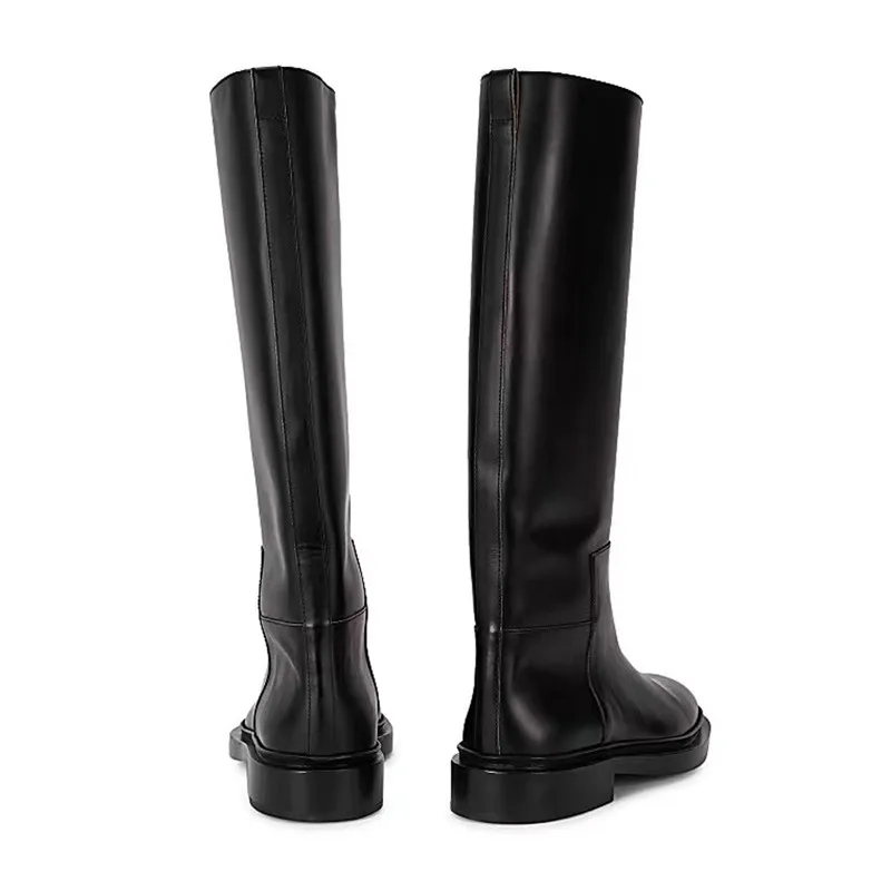 FEDONAS 2024 INS Women Knee High Boots Genuine Leather High Heeled Autumn Winter Warm Shoes Woman Snow Motorcycle Boots Shoes