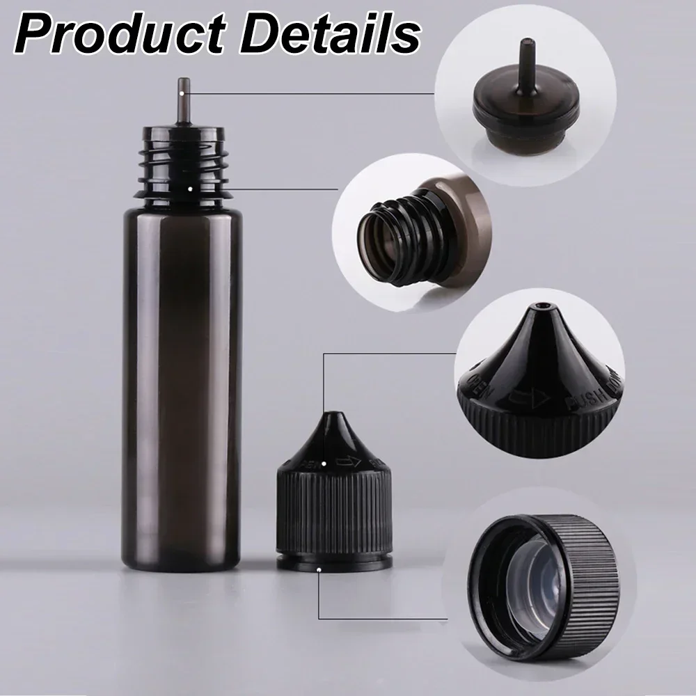 10 قطع من زجاجات قطارة الغوريلا الحيوانات الأليفة السمين، عصير سائل، حاوية زيت فارغة مع غطاء CRC، مستلزمات المختبرات #5