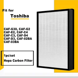 Air Purifier Filter for Toshiba Model CAF-G30, CAF-G2, CAF-E2, CAF-C4, CAF-C3, CAF-D4, CAF-D3, CAF-02BA, CAF-03BA HEPA Carbon