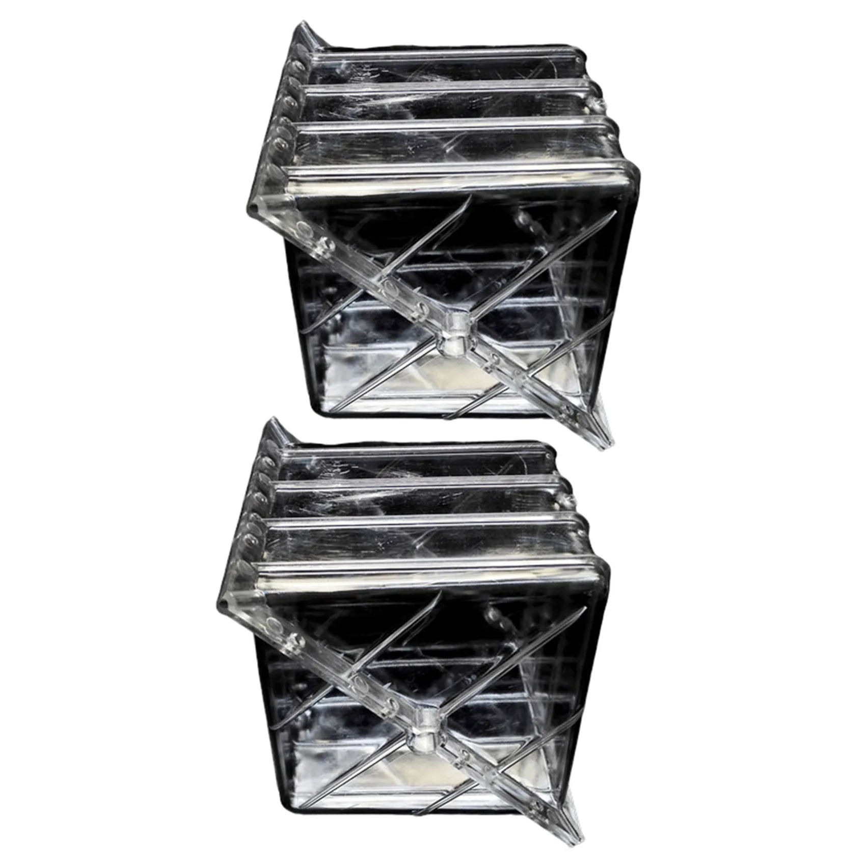 2X Big Size Plastic Clear Heart Square Watermelon Growing Mold Transparent Fruit Growth Forming Shaping Mould-AT36