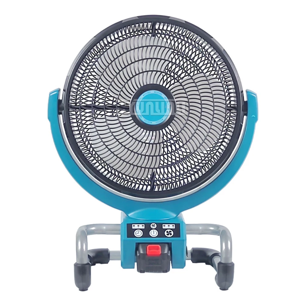 

13-дюймовый электрический вентилятор с высоким ветром, уличный фен для кемпинга, беспроводной перезаряжаемый 21 В, литиевый вентилятор для работы, электроинструменты