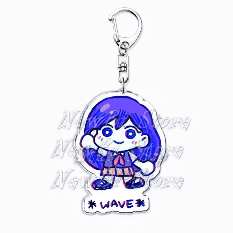Role Playing Game Cartoon Q-version Character Acrylic Keychain for Bag Heart Keyring Jewelry Fans Friends Accessories Gifts
