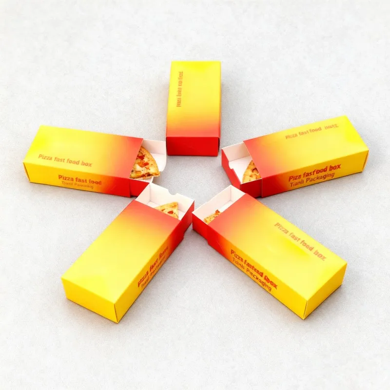 Customized Design Pizza Takeout Container Box Pizza Packaging with Box Your Own logo Fast Food Drawer Box